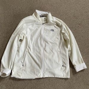 Womens white The North Face rain jacket